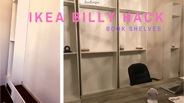 DIY Built-In Shelves using Ikea Billy Bookcase Hack