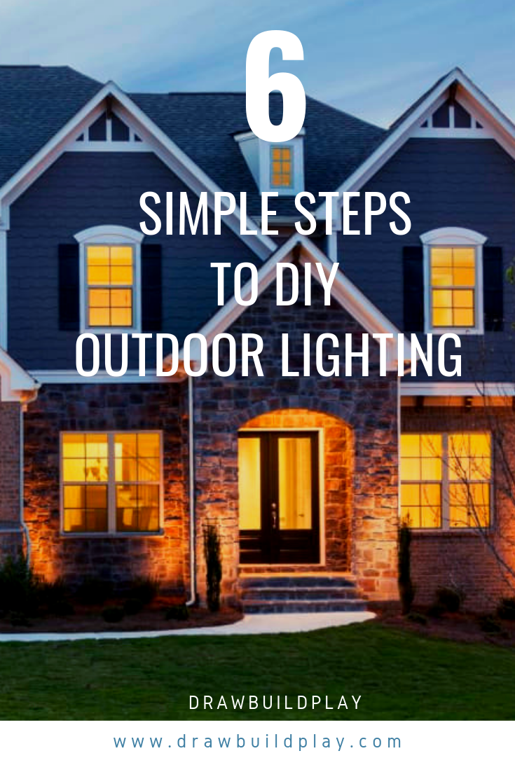 DIY Outdoor Landscape Lighting in 6 simple steps is so easy and cheap to do. Landscape Lighting that will be the envy of your neighbors. #diy #landscapelighting #outdoorlighting #outdoorliving #lighting #frontyardappeal #curbappeal