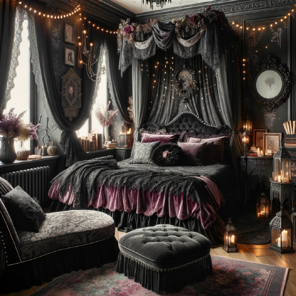 Whimsical Goth Bedroom Aesthetic